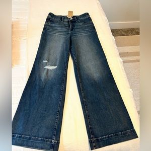 NWT, wide leg jeans, Size M